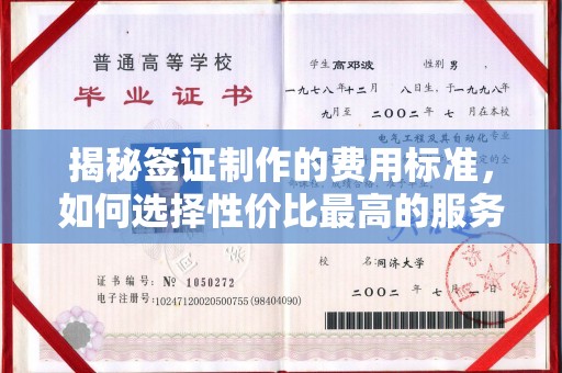 金牛揭秘签证制作的费用标准，如何选择性价比最高的服务？